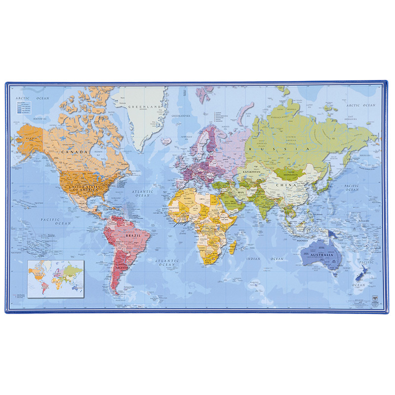 SIGEL HO560 Sous-main en papier, carte du monde,…