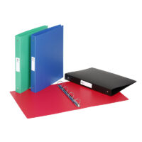 Classeur De Présentation A4 Recyclé 95% - Dos 22 Mm, 2 Anneaux - Noir - 800 Microns Avec Pochette Transparente - 3