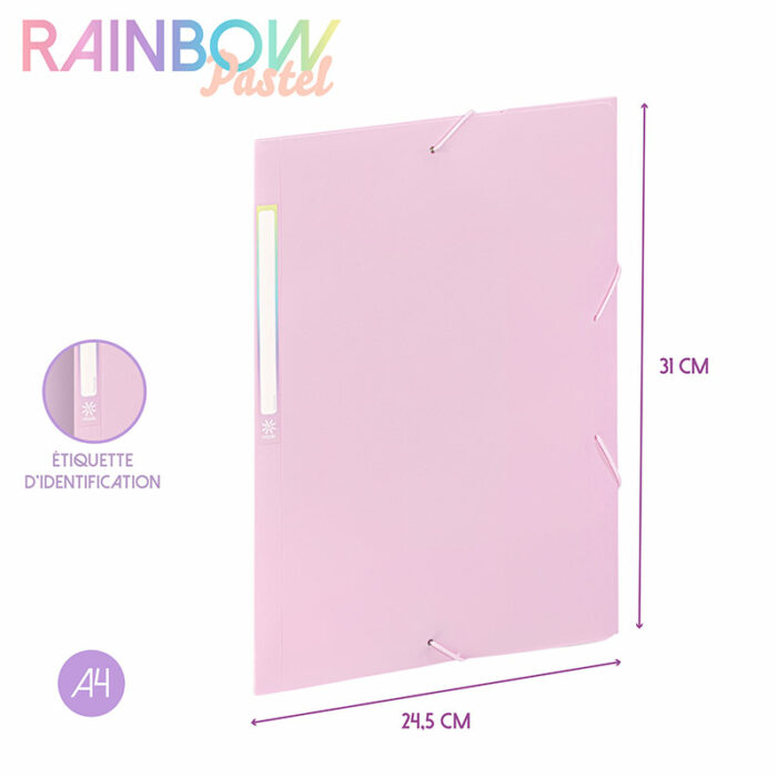 Chemise Classement Chemise De Classement A3 Veloflex Rainbow - 2 Pochettes En PP - Élastique De Fermeture - Pour Documents, Dossiers
