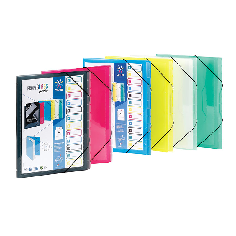 Viquel - Protège documents personnalisable - Reliure Format A4 - Porte vues  80 Vues (40 pochettes) - Fabriqué en France - Pochettes qualité supérieure